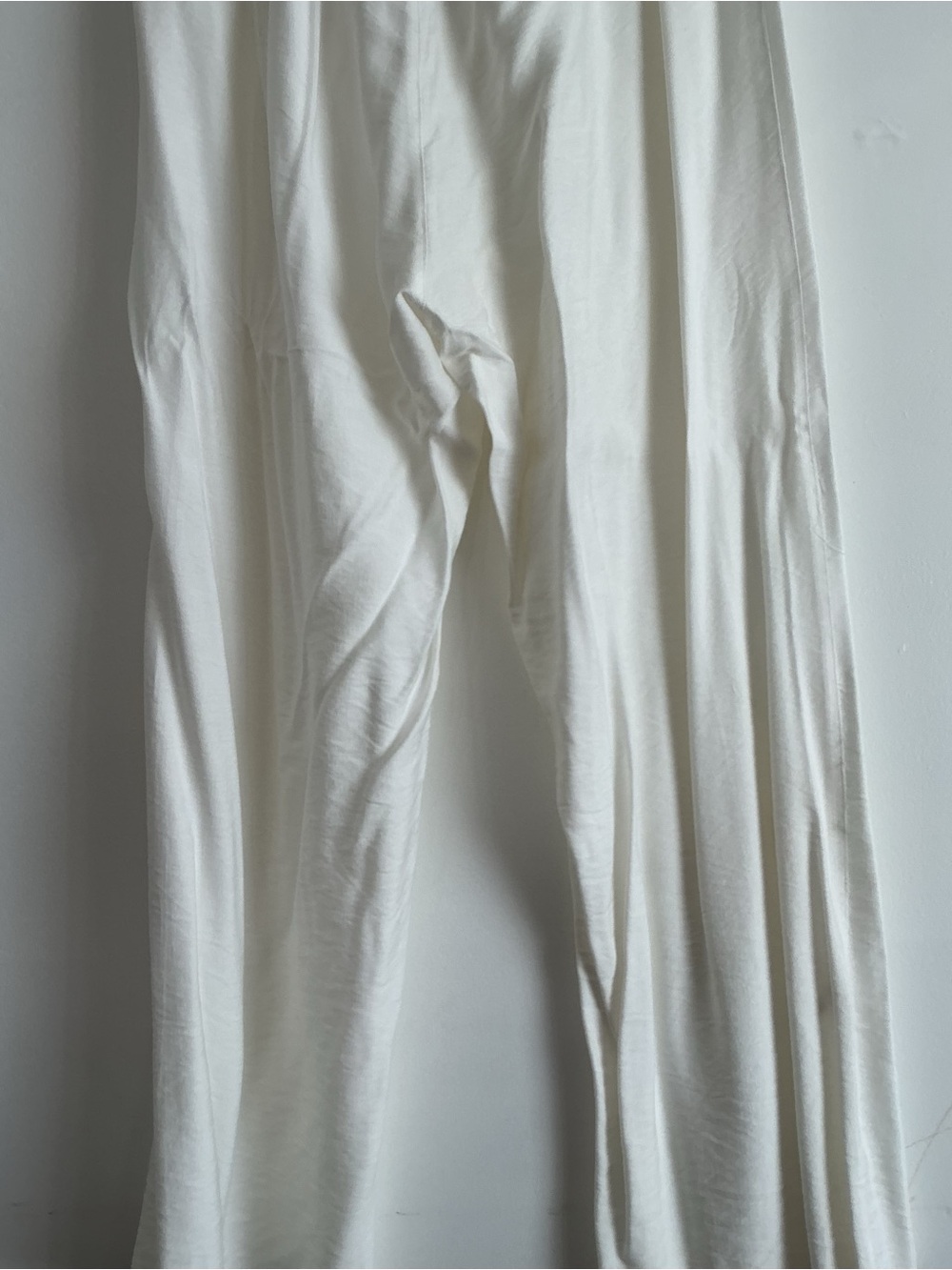 Women's Wide-Leg Drawstring Pants - White - Picture 6 of 7